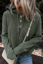 Sofioya Knit Drawstring Hooded Sweater