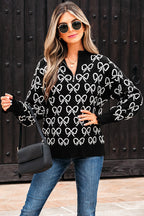 Elizabeth Shoulder Zipped Collar Sweater
