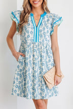 Marlowe Flutter Sleeve Mini Dress