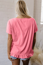 Kimber Frilled Hem Loose Top