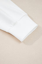 Beige Big Bow Accent Plus Size Drop Shoulder Sweatshirt