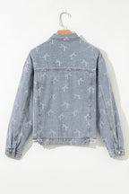 Amelia Wash Raw Hem Jacket