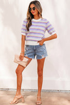 Ailany Knit Short Sleeve Sweater