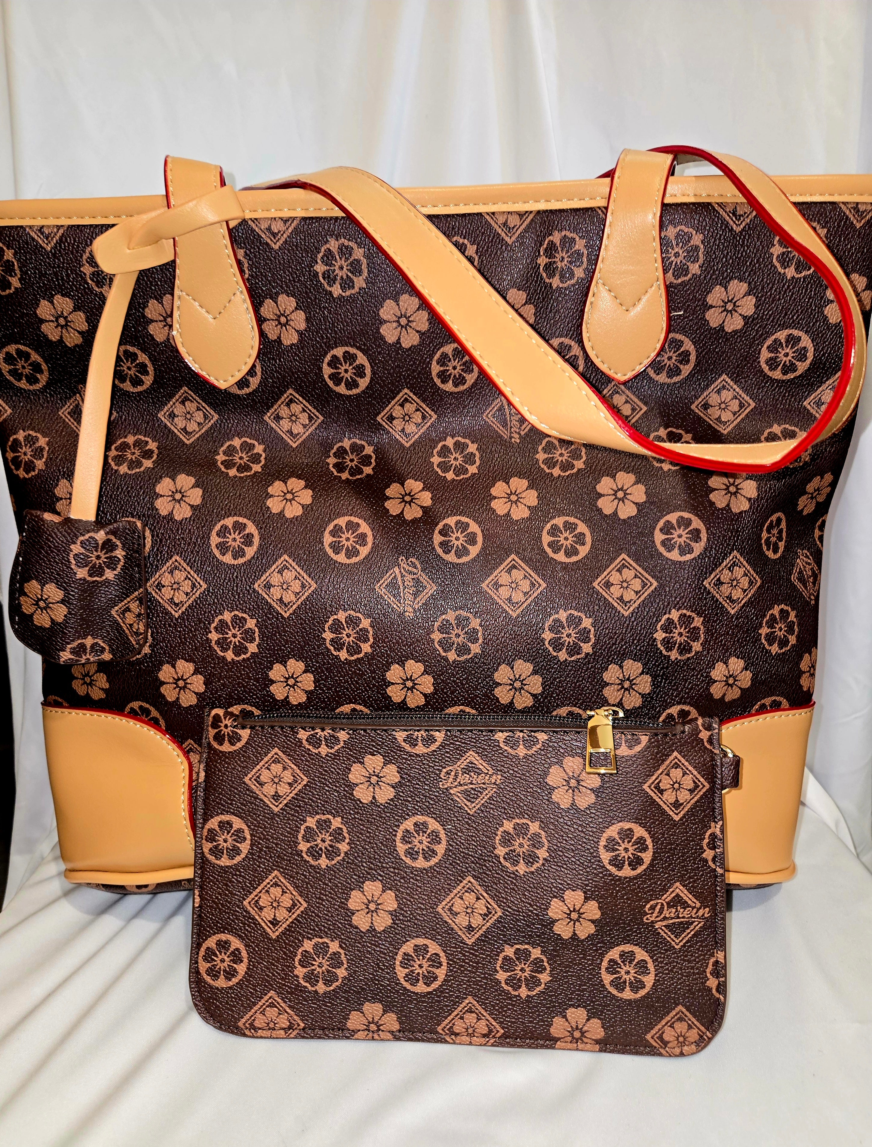 Designer Style Tote with Accessory Bag