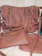 Mauve Purse- 4 piece set