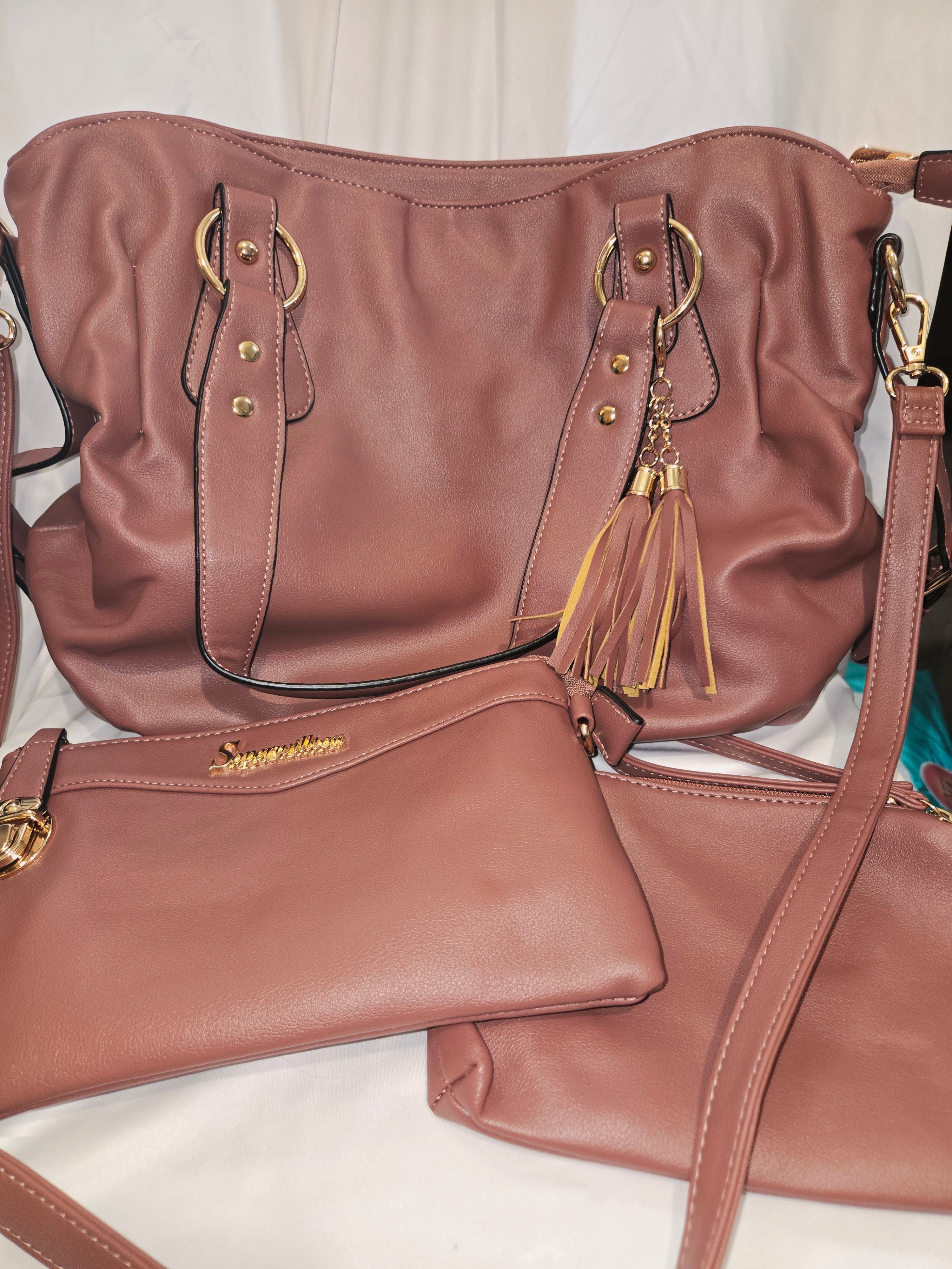 Mauve Purse- 4 piece set