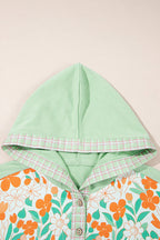 Emberly Patchwork Half Hooded Pullover