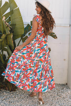 Alice Boho Floral Ruffled Strap Maxi Dress