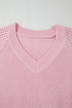 Evelyn Eyelets Raglan Sleeve Sweater