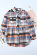 Elizabeth Plaid Down Ruffled Shirt