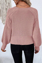 Khloe Mixed Texture Knit Sweater