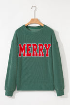 Aliella Letter Graphic Loose Long Sleeve Top