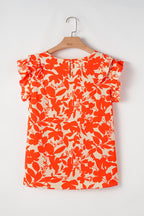 Keilani Floral Ruffle Sleeve Top