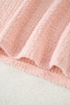 Ivy Fuzzy Ribbed Texture Long Sleeve Top