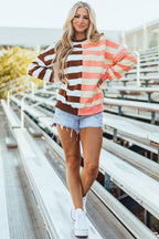 Yasena Block Drop Shoulder Pullover