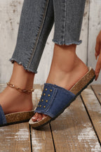 Kennedi Retro Studded Detail Slippers