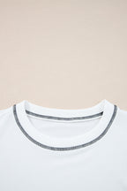 Clare Contrast Stitching Oversize Sweatshirt