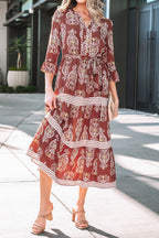 Katie Trim Tiered Maxi Dress