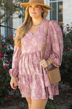 Miracle Surplice Tiered Ruffled PLUS Dress