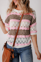 Leilani Crochet Half Sleeve Sweater