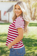 June Stripe Patchwork T Shirt