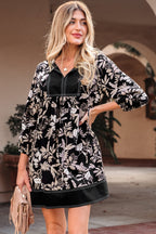 Zaria Print Loose Mini Dress