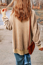 Ella Ribbed Trim Oversized Sweatshirt