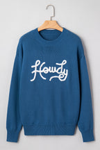 Emiyra Embroidered Graphic Western Sweater