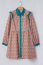 Alia Floral Contrast Collared Shirt