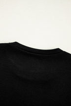 Judith Solid Exposed Seam Long Sleeve Top