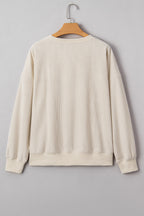 Sylevi Graphic Ribbed Loose Sweatshirt