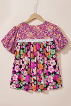 Kayla Floral Mixed Print Blouse