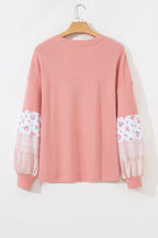 Soraya Waffle Knit Notched PLUS Top