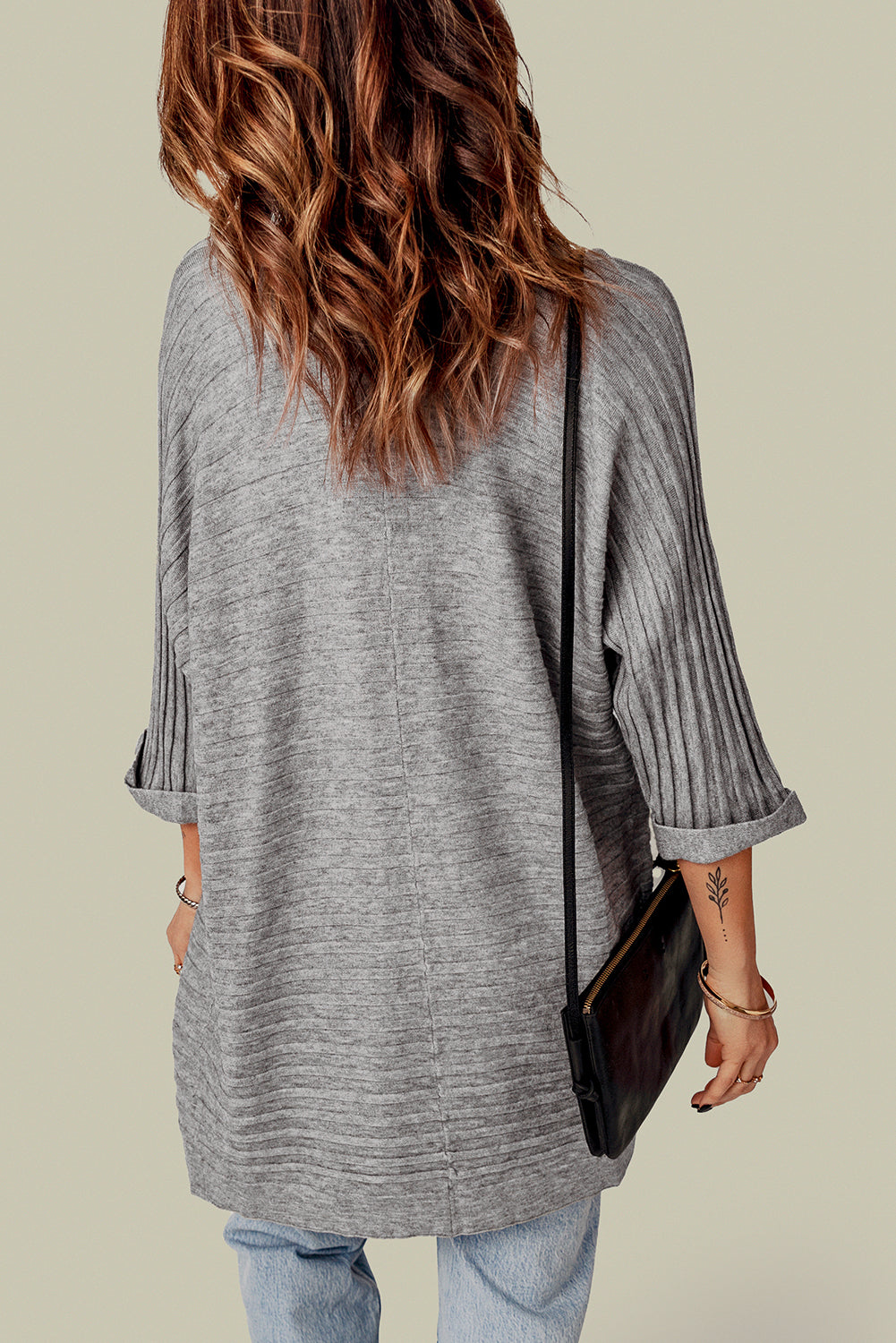 Lolatara Open Front Knit Cardigan