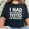 Wholesale Patience is Negative Graphic Tee - Heather Black Tee