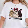 Wholesale Halloween Berry Ghost Graphic Tee - White