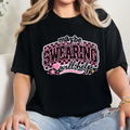 Wholesale Maybe Swearing Will Help Graphic Tee - Black Tee