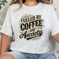 Wholesale Fueled By Coffee & Anxiety Graphic Tee - Ash Tee