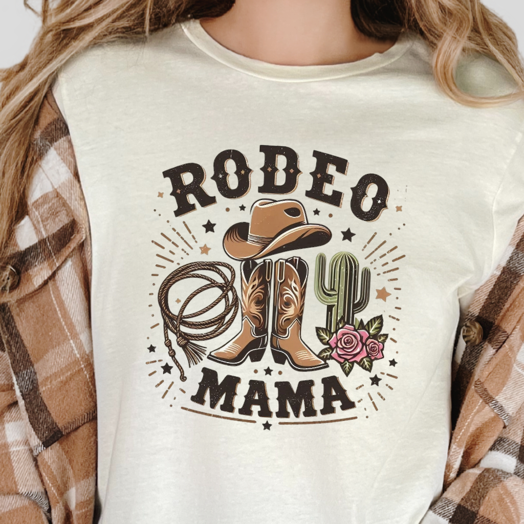 Wholesale Rodeo Mama Graphic Tee - Natural Tee