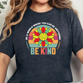 Wholesale In A World Be Kind Graphic Tee - Dark Grey Heather Tee