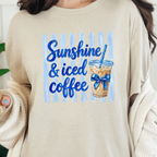 Wholesale Sunshine & Iced Coffee Graphic Tee - Natural Tee