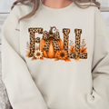 Wholesale Fall Leopard Print Graphic Tee - Sand Sweatshirt