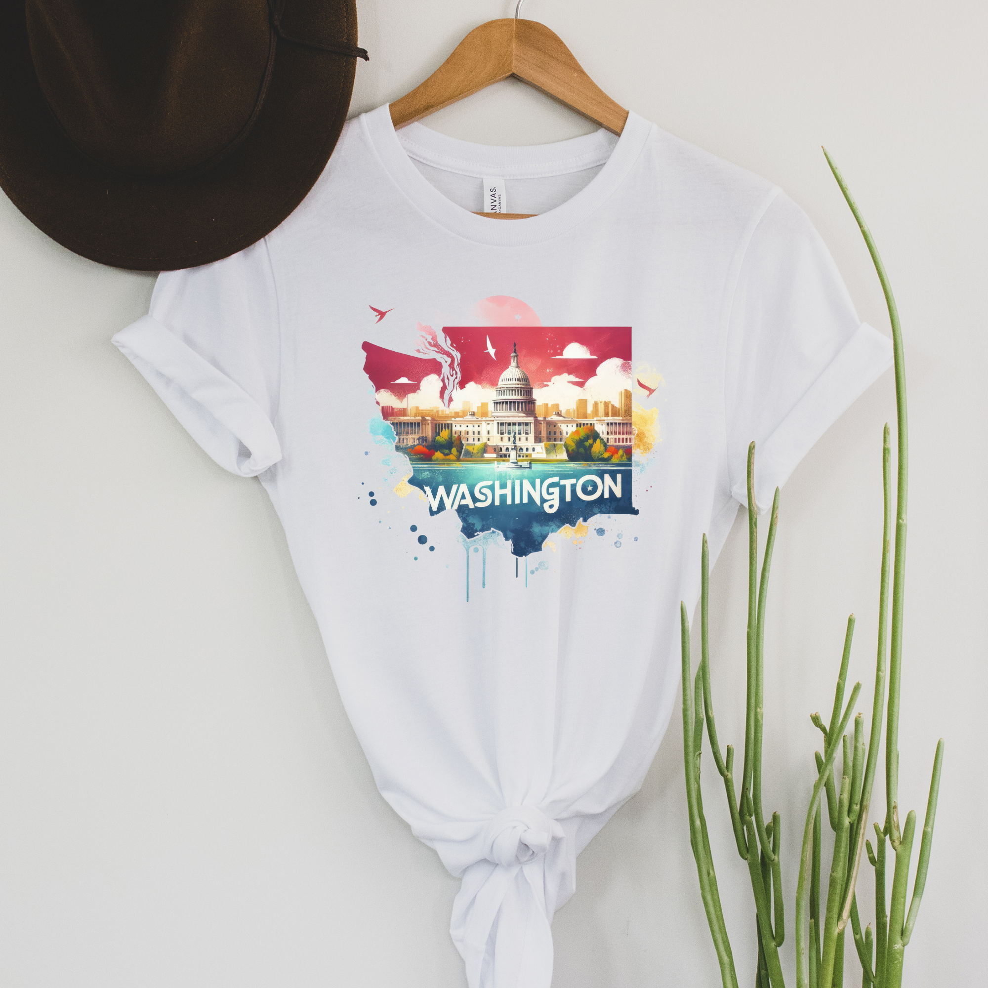 Wholesale Retro States Graphic Tee - White Tee