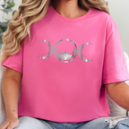 Wholesale Triple Moon Graphic Tee - Charity Pink Tee