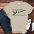 Wholesale Delaware Typography Graphic Tee - White Tee