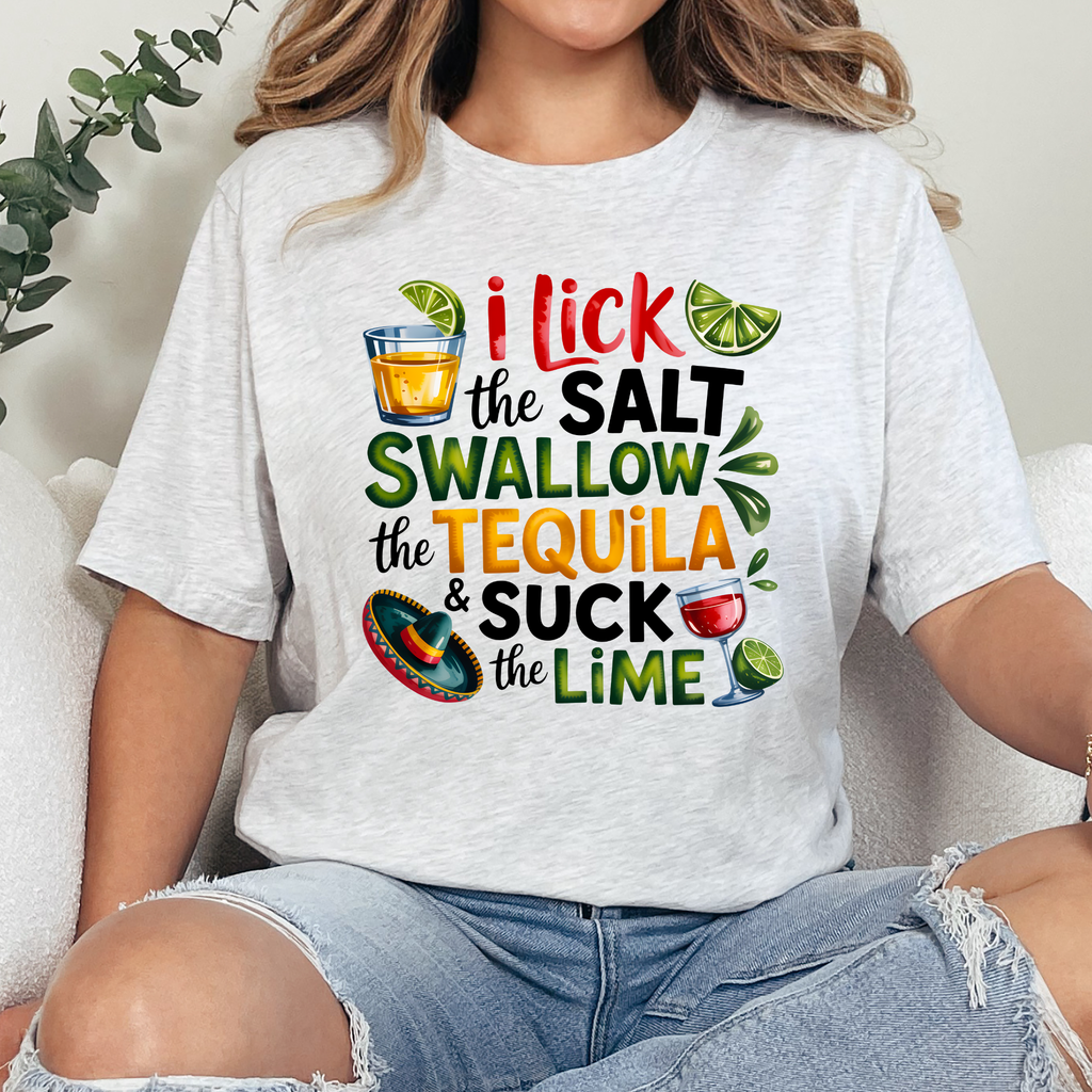 Wholesale Lick the Salt Graphic Tee - Ash Tee