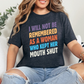 Wholesale Kept Her Mouth Shut Graphic Tee - Dark Grey Heather Tee