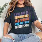 Wholesale Kept Her Mouth Shut Graphic Tee - Dark Grey Heather Tee