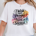 Wholesale Fluent in Silence Graphic Tee - White