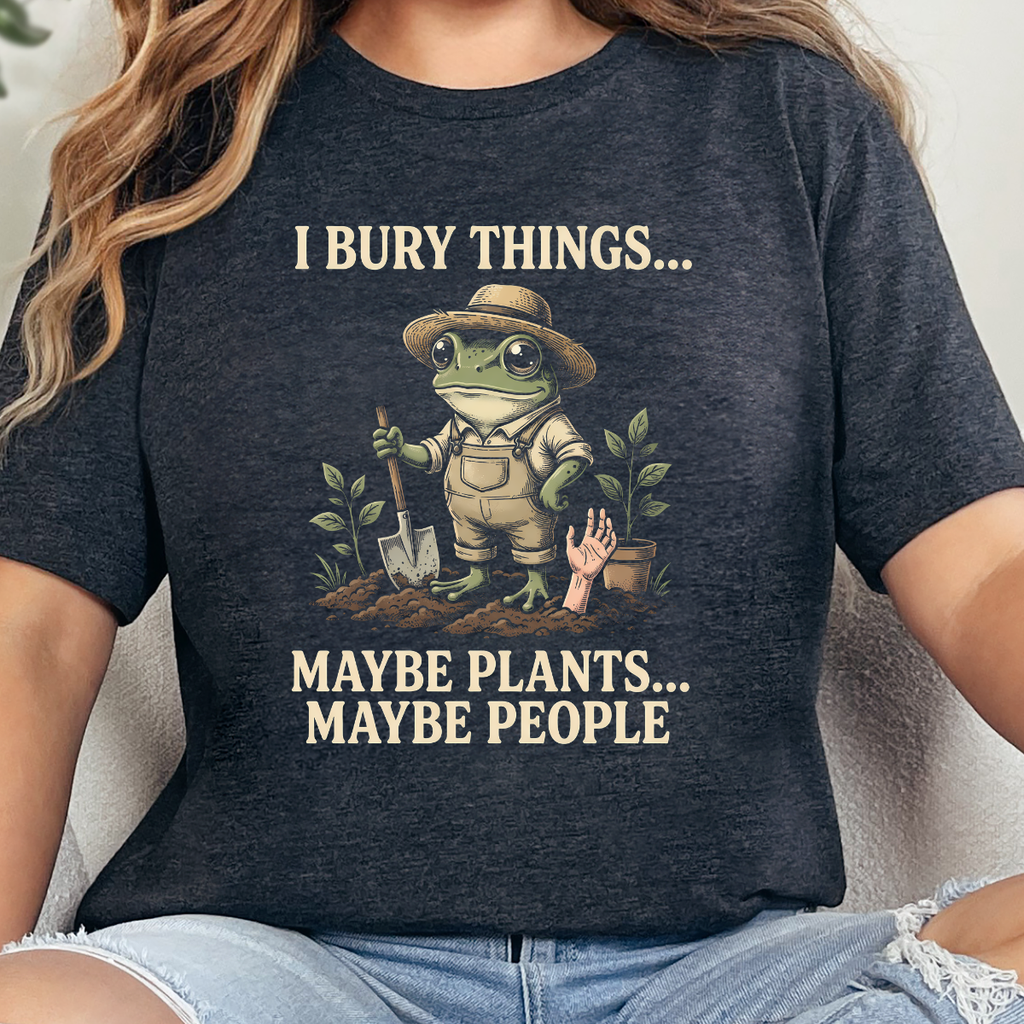 Wholesale I Bury Things Graphic Tee - Dark Grey Heather Tee